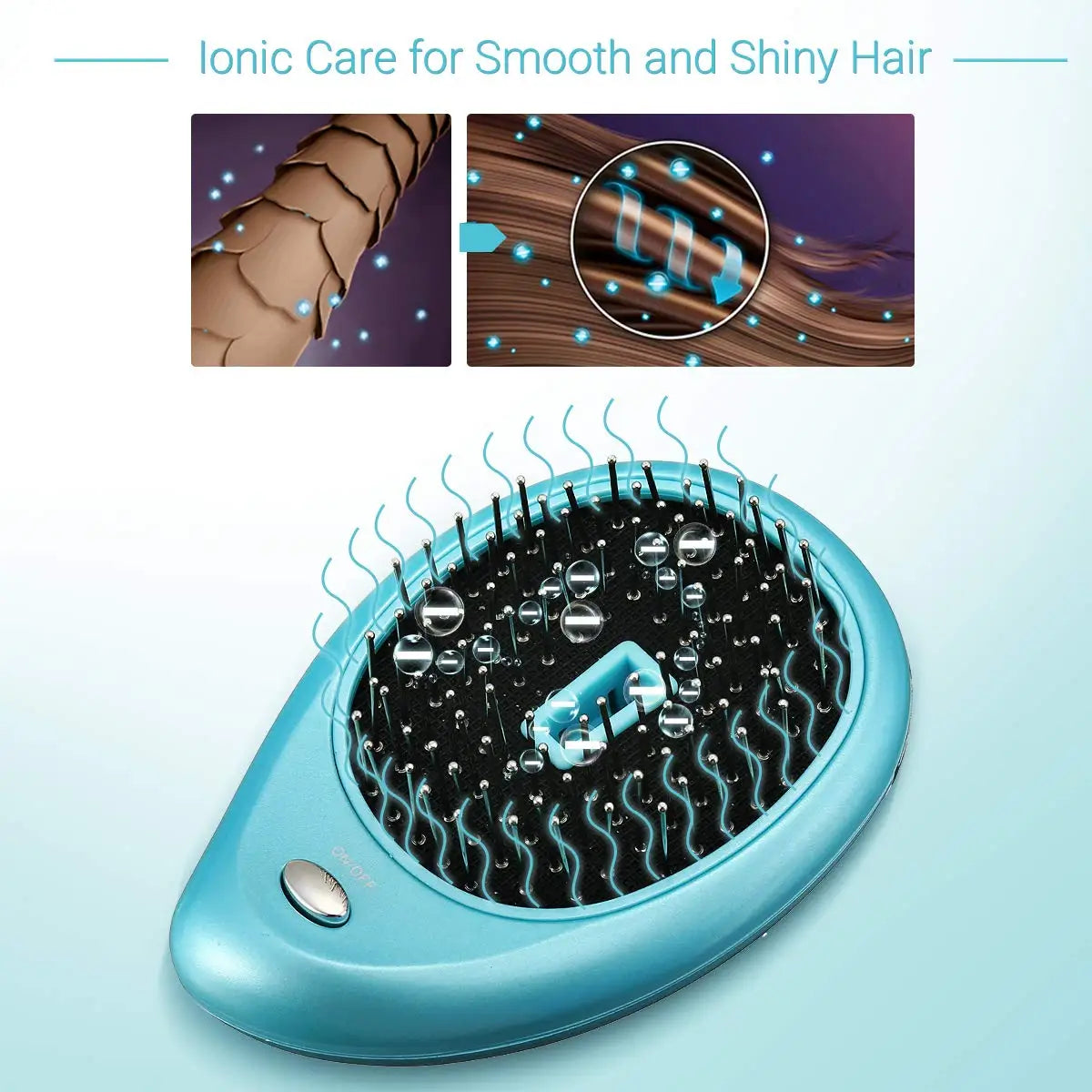 Ionic Anti-Static Hair Brush Electric Vibration Scalp Massager Comb