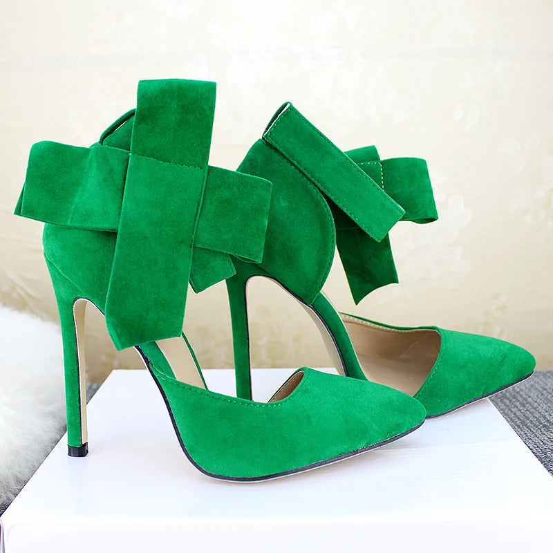 Women's Pointed Toe Bow Stiletto Pumps