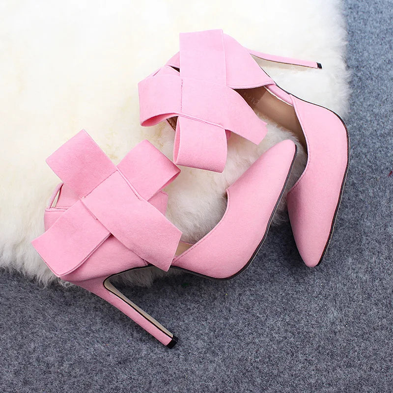 Women's Pointed Toe Bow Stiletto Pumps