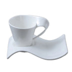 European Ceramic Espresso Coffee Cup with Matching Spoon and Saucer Set