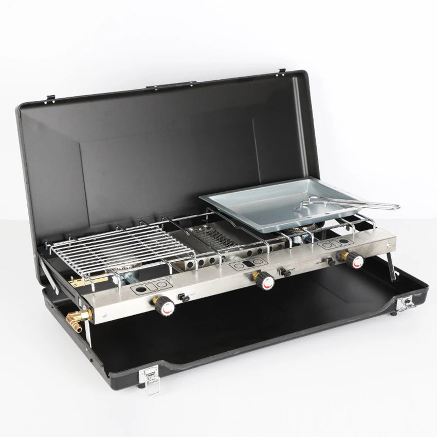 Folding Gas Stove Portable Camping Grill with Electronic Ignition