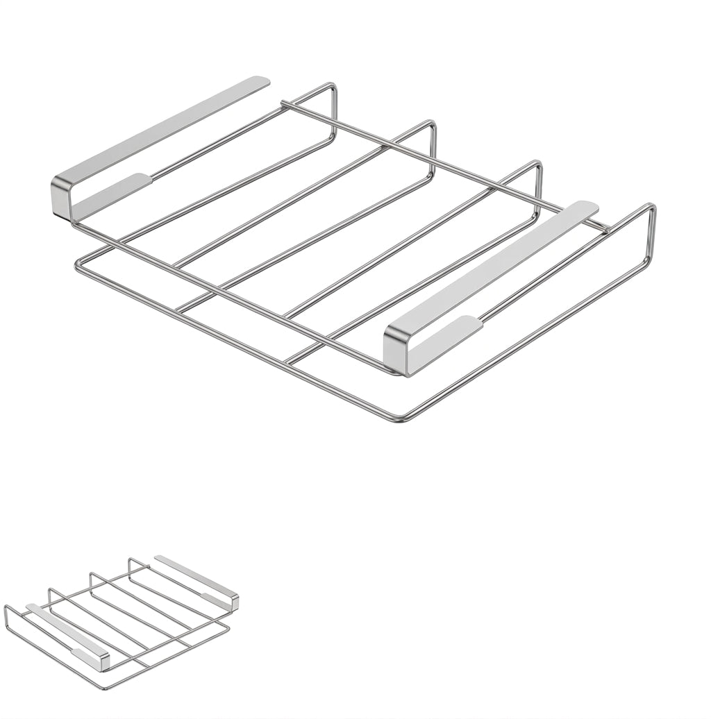 Stainless Steel Under Cabinet Cutting Board and Pot Lid Storage Rack