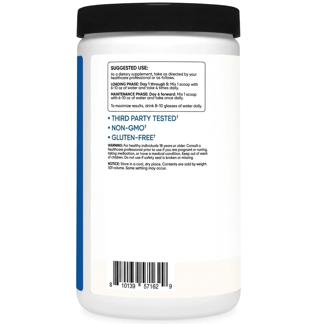 Creatine Monohydrate Micronized Powder Dietary Supplement