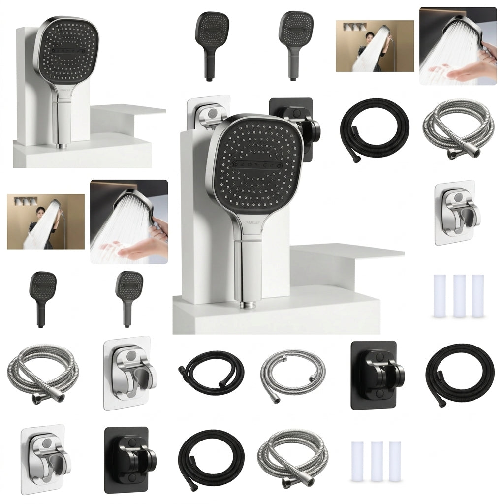 High Pressure Handheld Massage Shower Head All in One Set