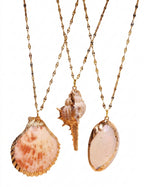 Women's Fashion Retro Gold-Tone Shell Layered Pendant Necklace