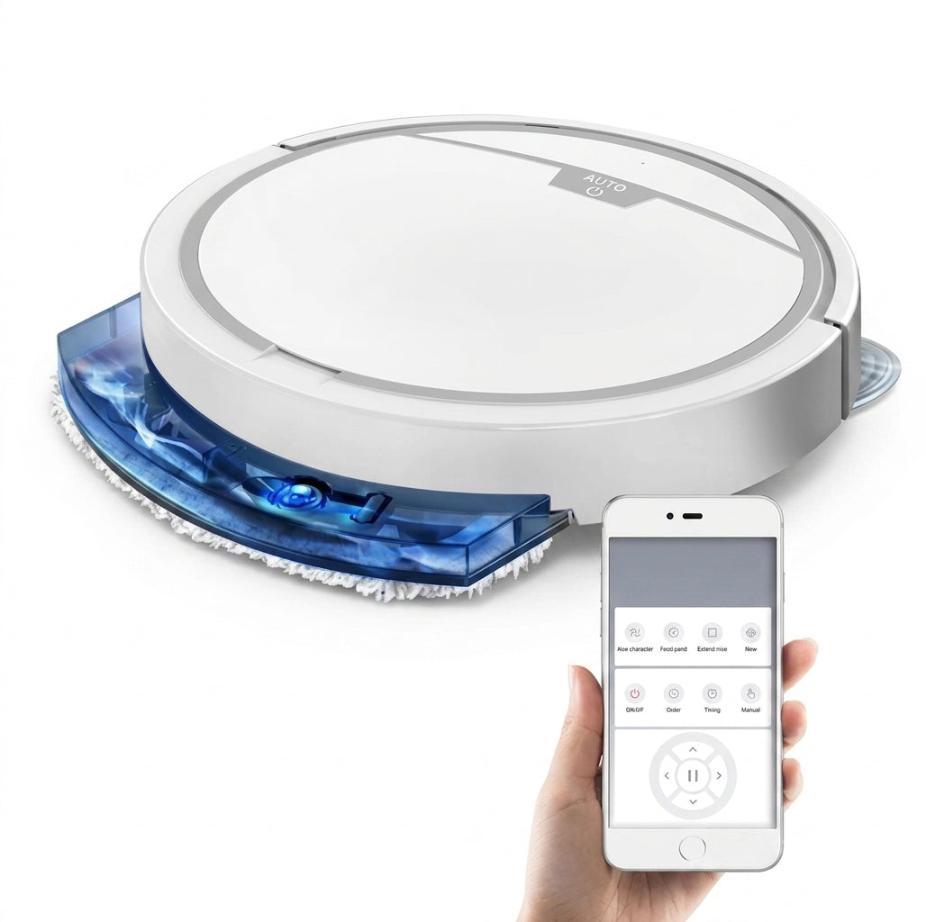 Smart Robot Vacuum Cleaner with Wet Dry Mopping Function 15W