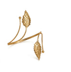 Women's Vintage Leaf Geometric Waves Upper Arm Cuff Bracelet