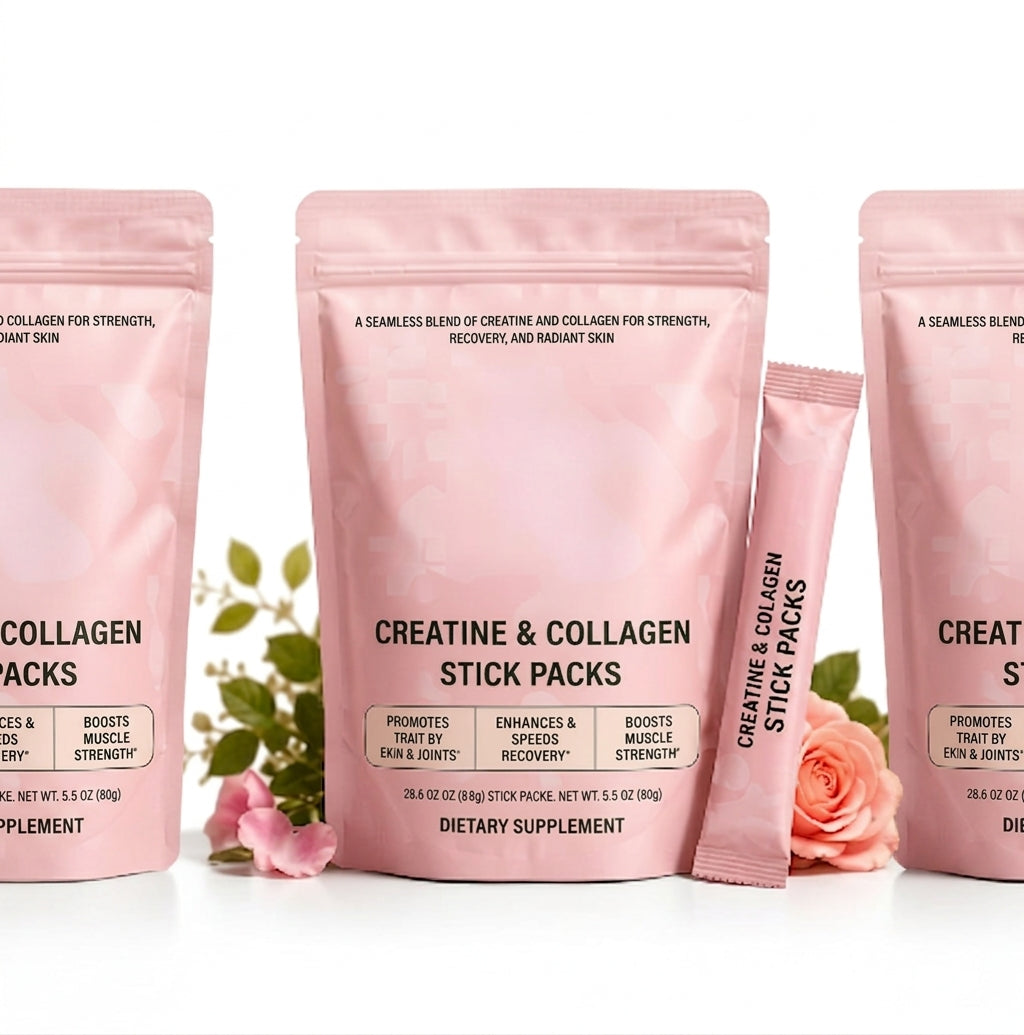 Creatine Collagen Powder Sticks Strength Recovery Supplement 20 Servings