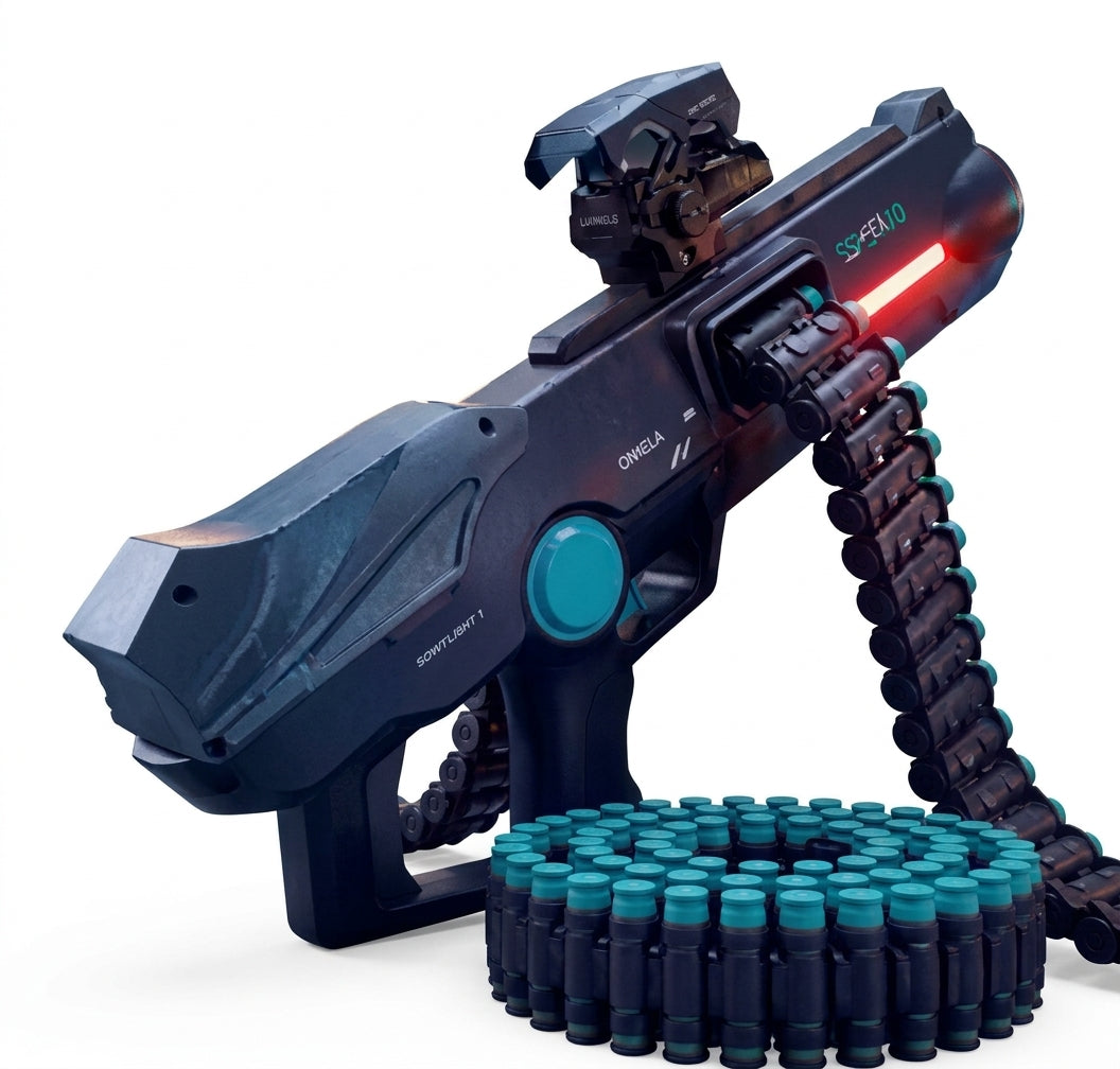 Dual Mode Electric Manual Soft Bullet Dart Blaster Toy Gun with Scope