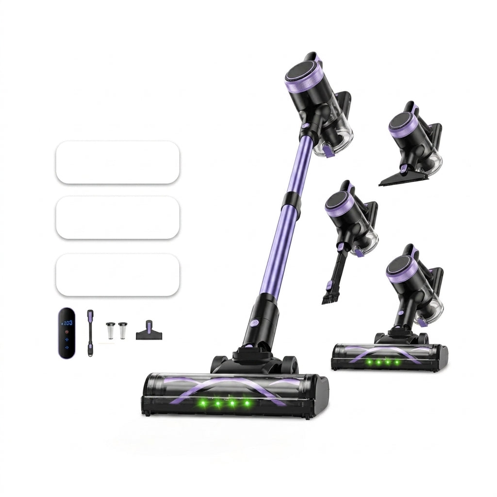 Cordless Stick Vacuum Cleaner with Anti-Tangle Brush 500W