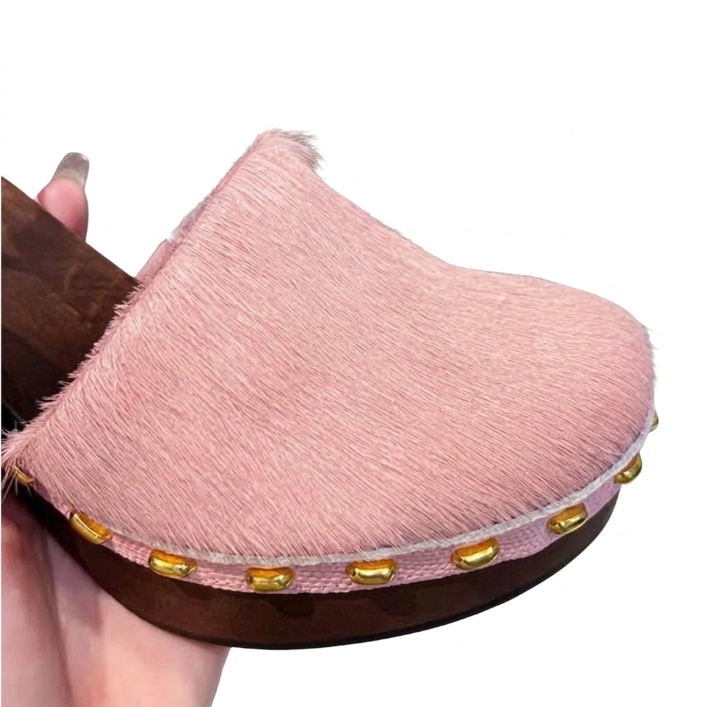 Women's Platform Round Toe Block Heel Pumps