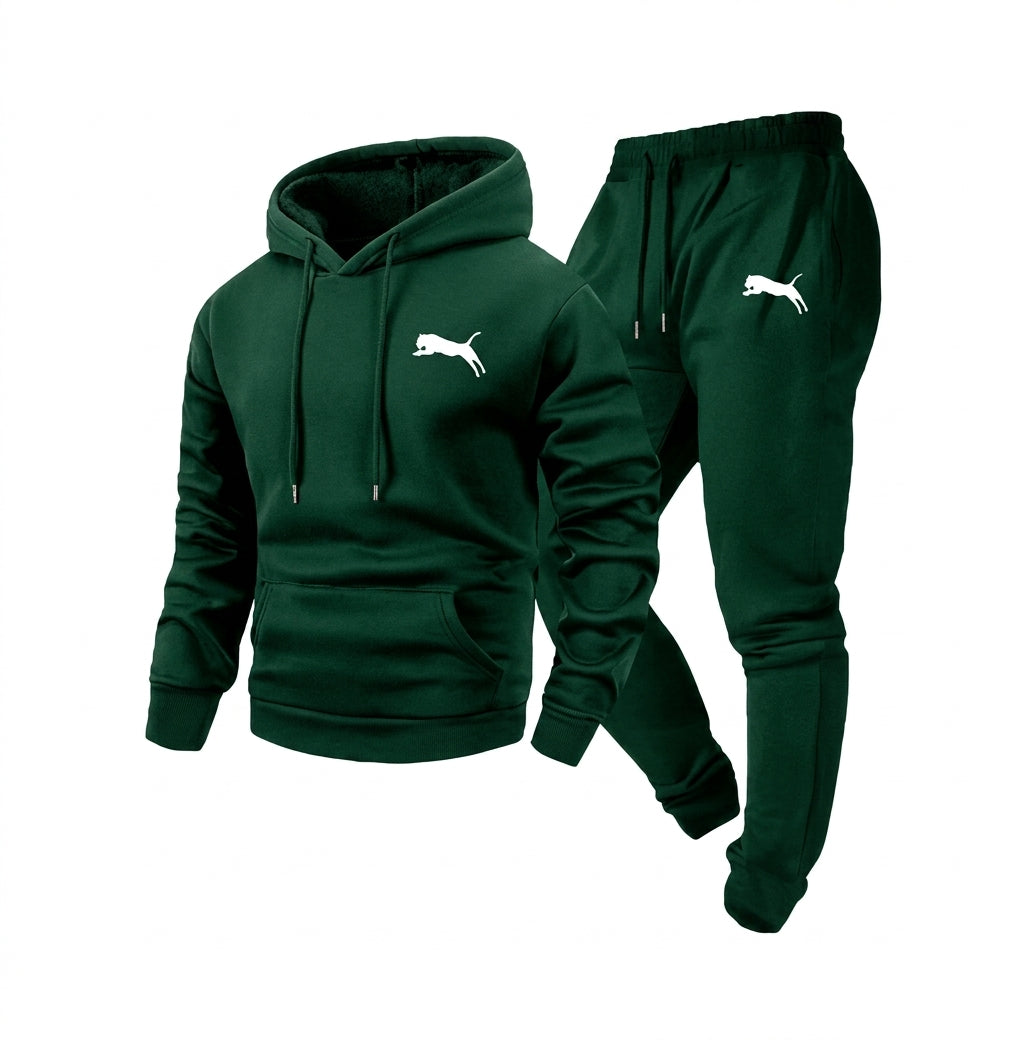Men's Casual Hoodie and Sweatpants Two Piece Tracksuit Set