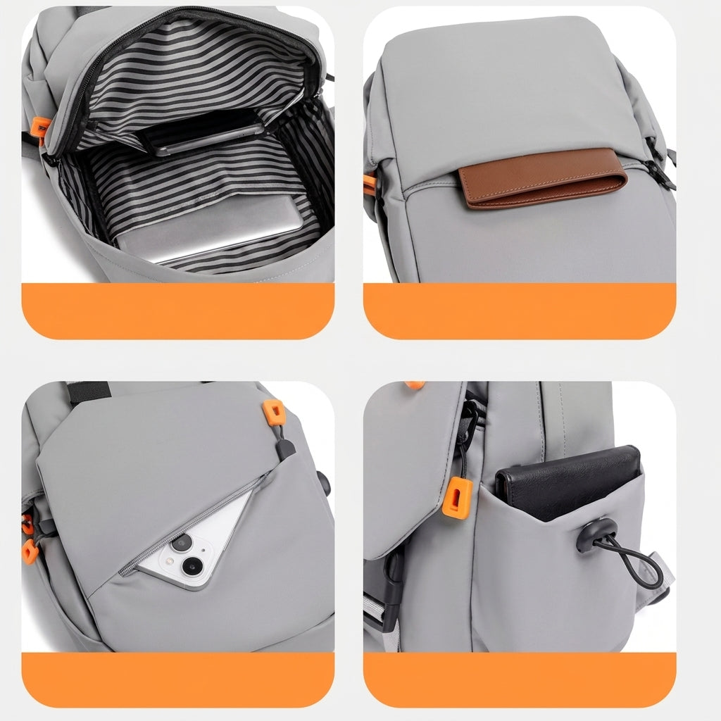 Unisex Waterproof Nylon Crossbody Chest Sling Backpack