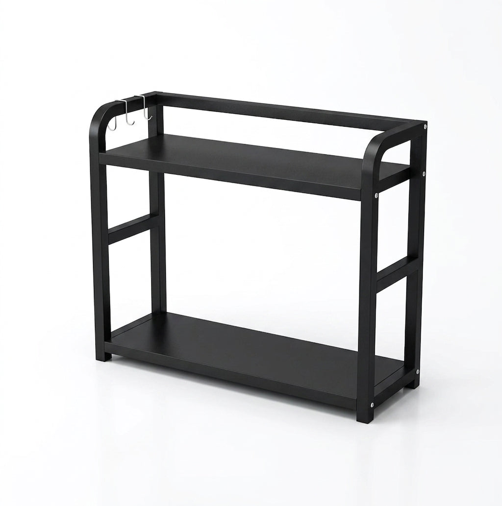2 Tier Metal Countertop Shelf and Multipurpose Kitchen Storage Organizer
