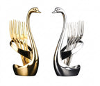 Swan Tableware Holder and Stainless Steel Utensil Stand