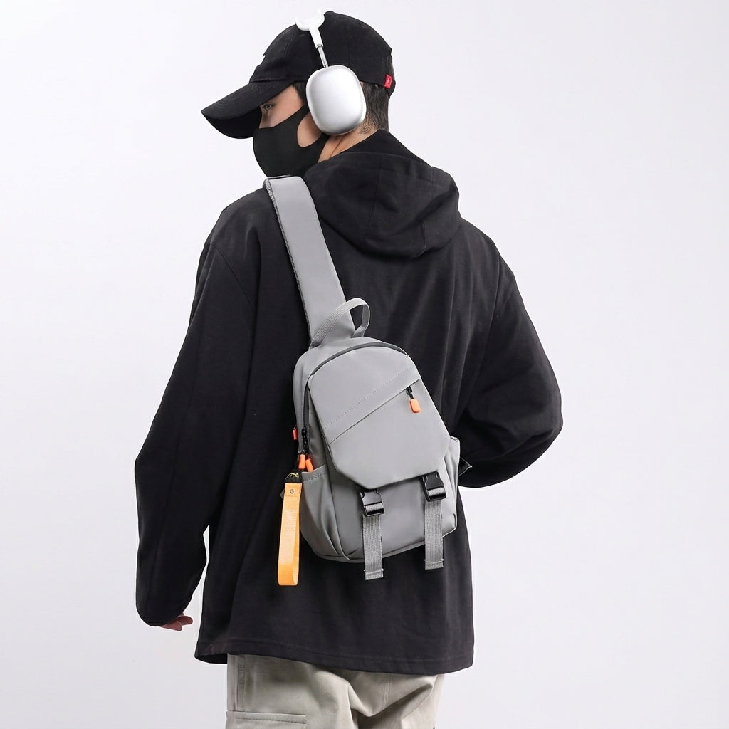 Unisex Waterproof Nylon Crossbody Chest Sling Backpack