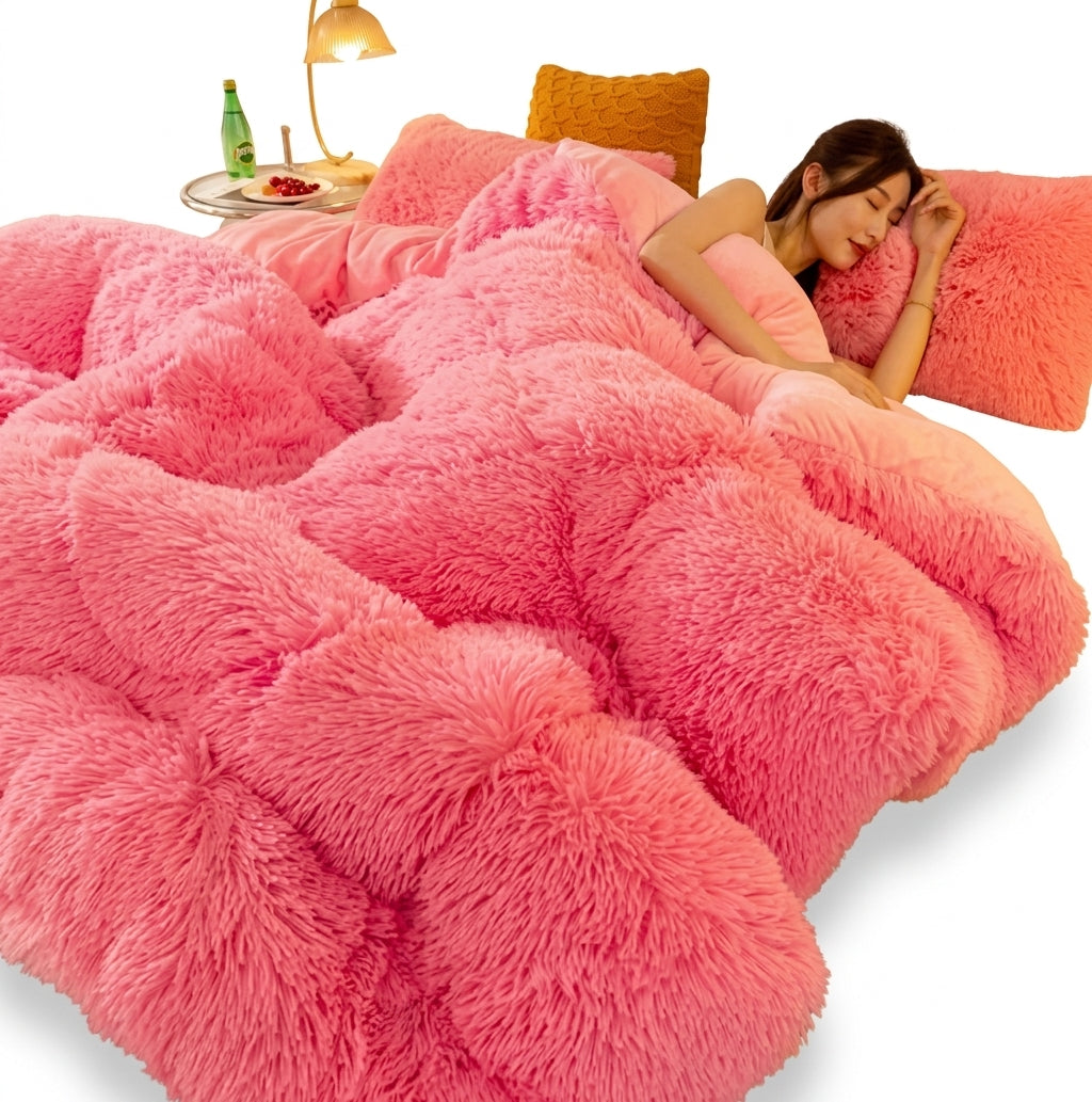 Extra Thick Flannel Lamb Fleece Winter Quilt