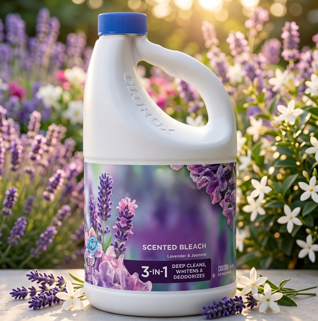 Liquid Laundry Bleach and Lavender Jasmine Deodorizer