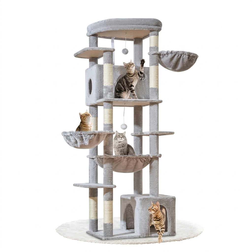 72-Inch Multi Level XXL Cat Tree Tower