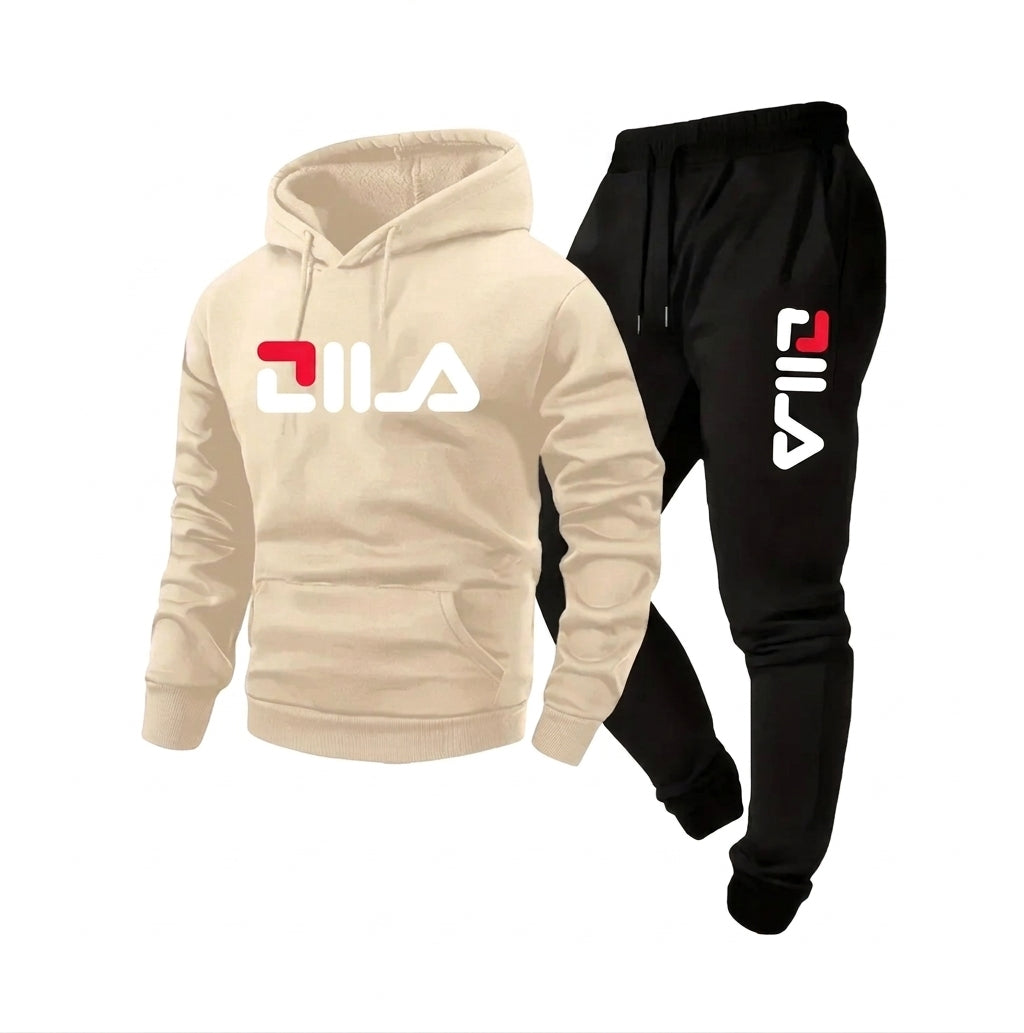 Men's Casual Hoodie and Sweatpants Two Piece Tracksuit Set