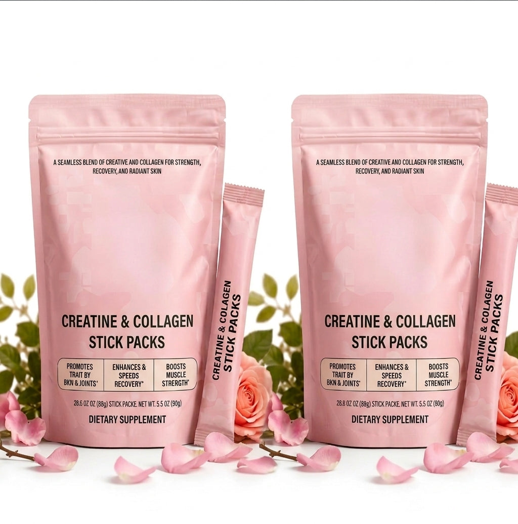 Creatine Collagen Powder Sticks Strength Recovery Supplement 20 Servings