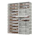 Tier Shoe Storage Cabinet with Dustproof Flip Doors