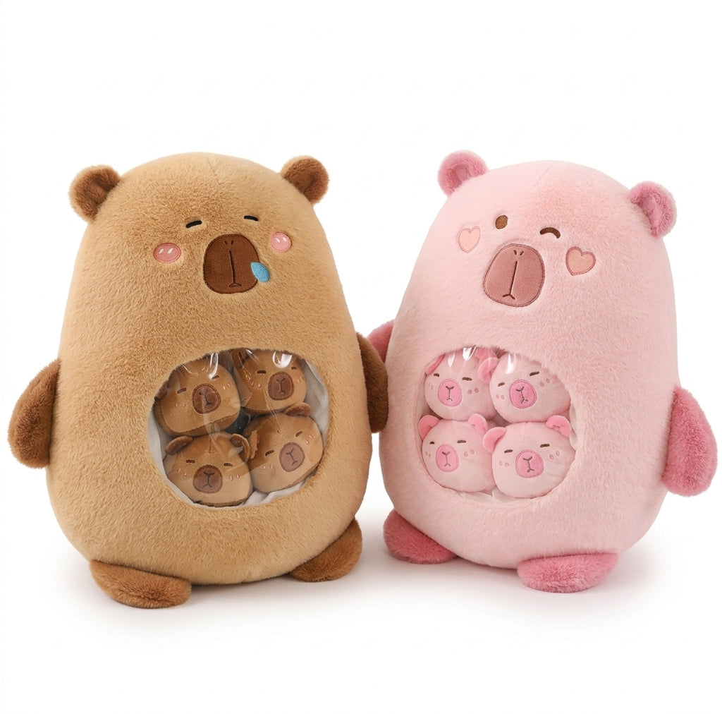 Capybara Plush Pillow with Six Balls Design for Kids