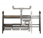 Expandable Under Sink Cabinet Shelf and Multipurpose Storage Organizer Rack