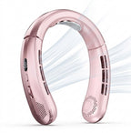 Portable Bladeless Hanging Neck Fan with LED Digital Display Plus Cable