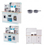 Kids' Pretend Play Wooden Kitchen Set with Lights and Sounds
