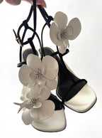 Women's Flower High Heel Slingback Dress Sandals