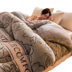 Thick Warm Lamb Fleece Blanket and Soft Milk Fleece Comforter