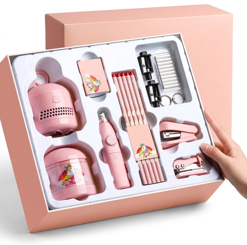 Kids' Electric Pencil Sharpener and Electronic Stationery Cleaner Kit WM819