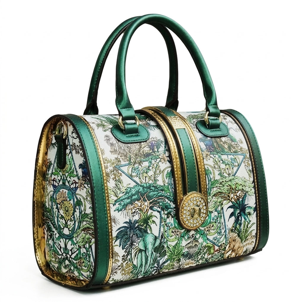 Women's Microfiber Synthetic Leather Boston Handbag