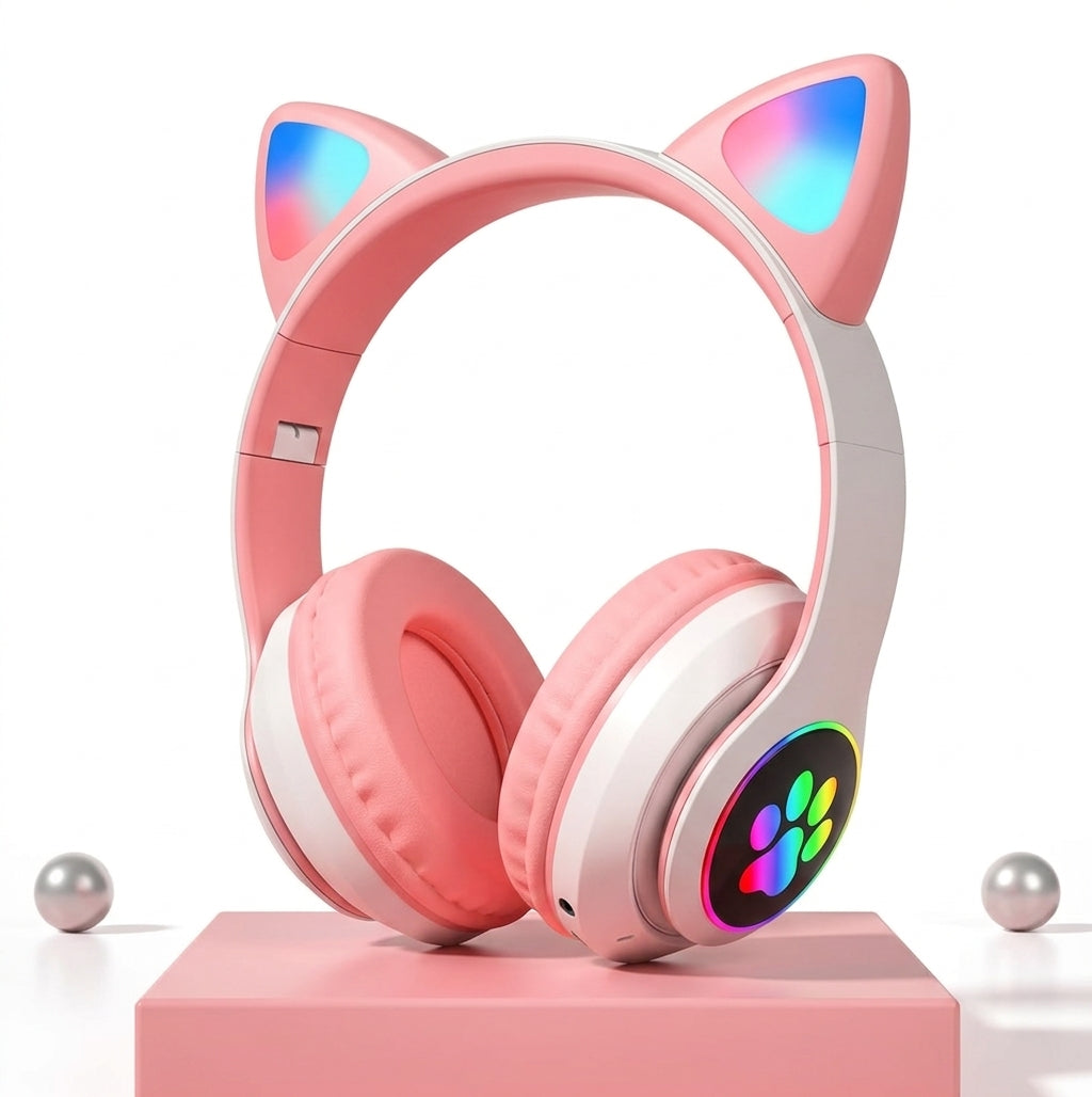 Illuminated Cat Ear Wireless Bluetooth Over-Ear Headset STN-28