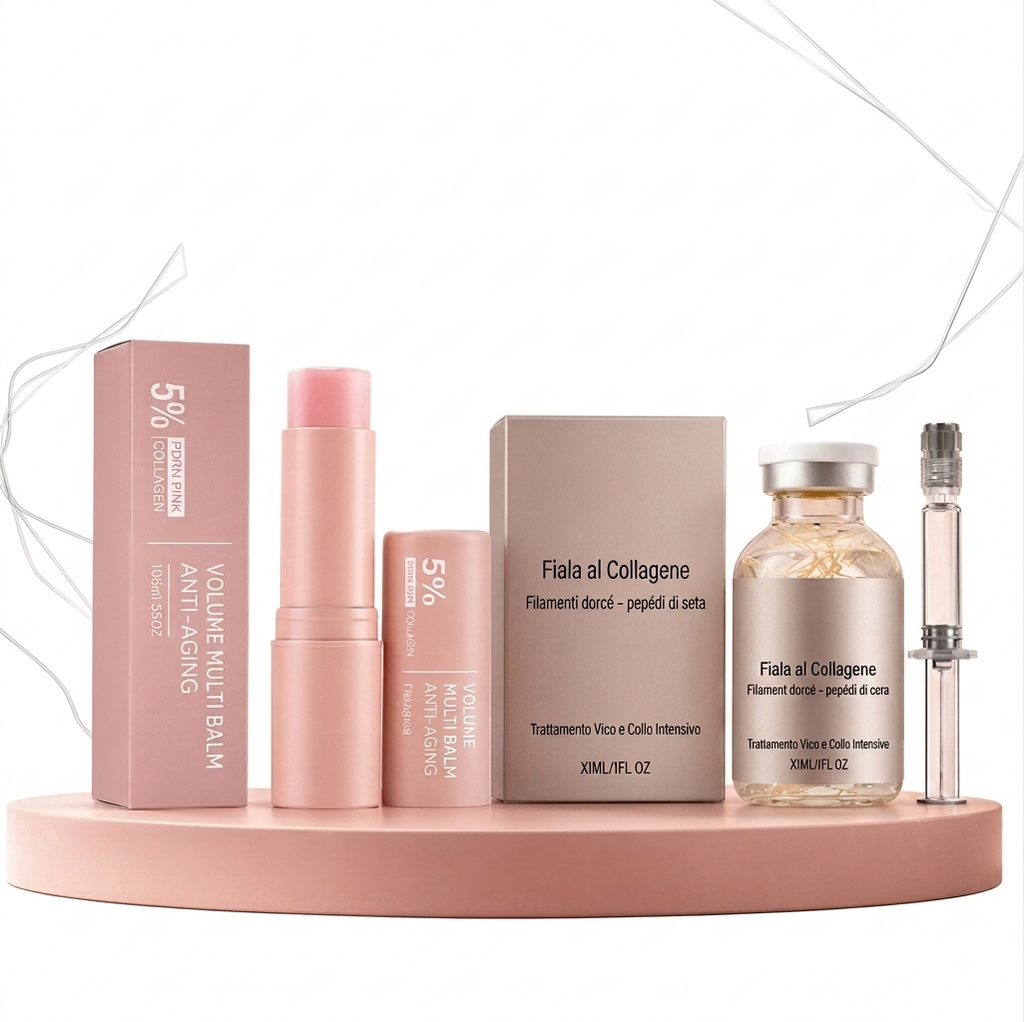Silk Collagen Moisturizing Stick and Hydrating Serum Set