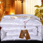Mulberry Silk Jacquard Duvet Cover and Satin Bedding Set