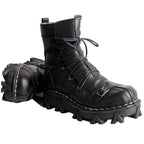 Men's Fashion Genuine Leather Handmade Punk Boots 1809