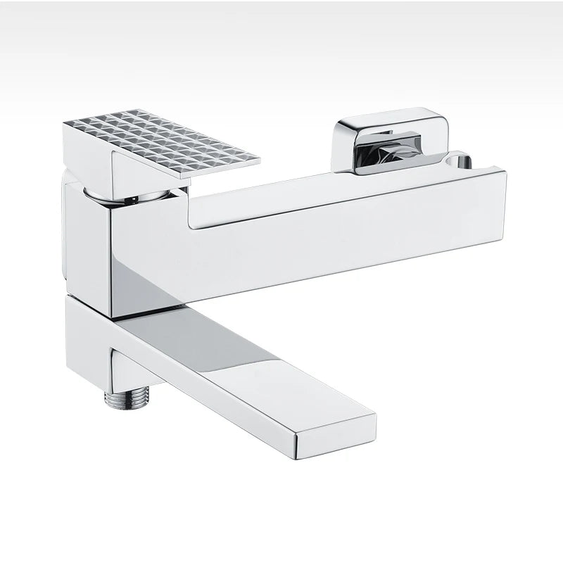 Wall Mount Bathtub Shower Mixer Faucet Set with Handheld Sprayer