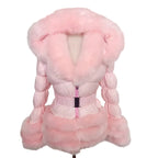 Women's Thick Warm Hooded Faux Fur Coat Y333