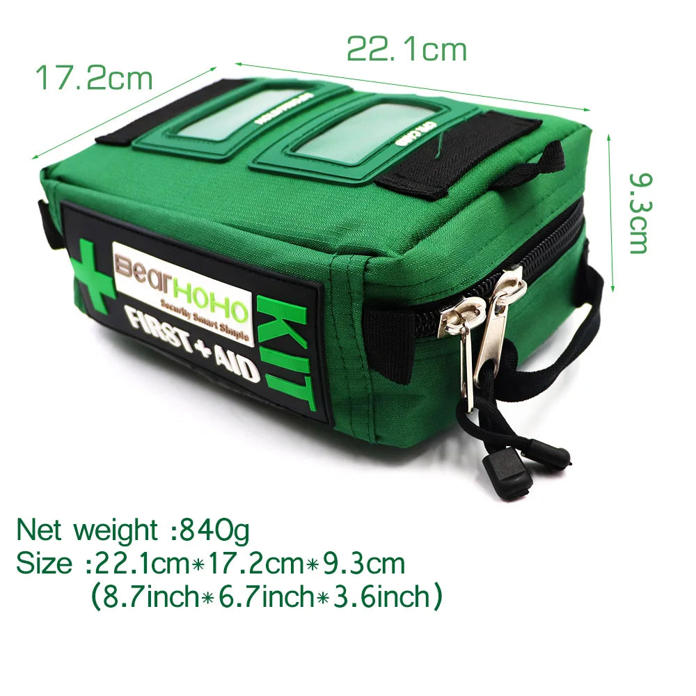 Emergency First Aid Kit Bag with 3-Section Organizer