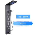 LED Rainfall Shower Panel Tower System with Massage Jets