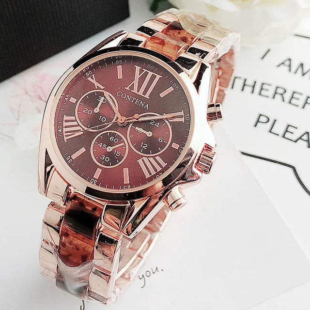 Contena CT563 Women's Quartz Dress Watch Alloy Round Dial