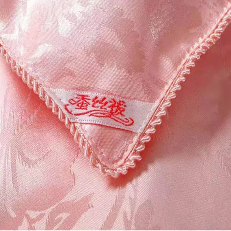 Mulberry Silk Jacquard Duvet Cover and Satin Bedding Set