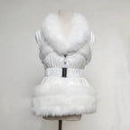 Women's Thick Warm Hooded Faux Fur Coat Y333