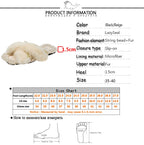Women's Beaded Faux Fur Flat Slide Slippers