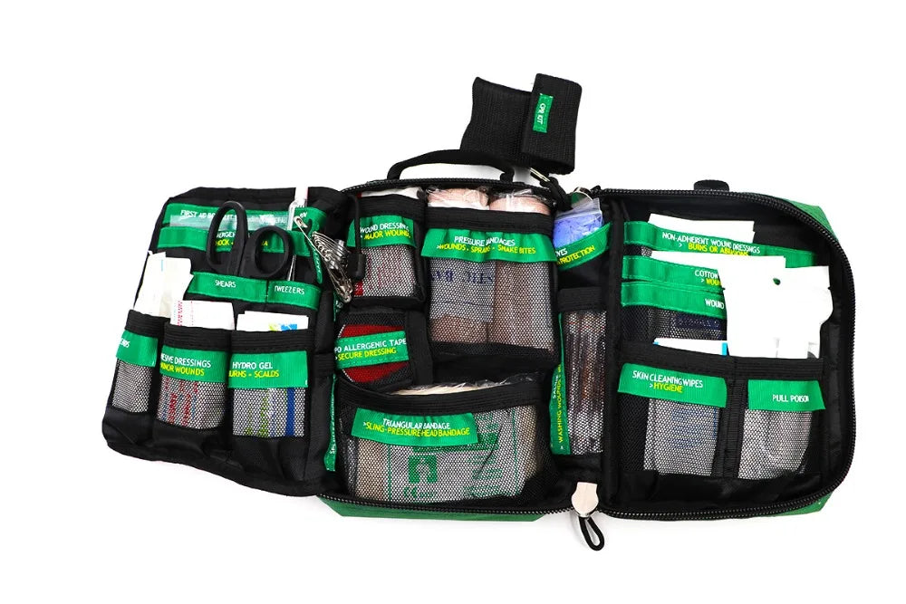 Emergency First Aid Kit Bag with 3-Section Organizer