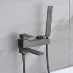 Wall Mount Bathtub Shower Mixer Faucet Set with Handheld Sprayer