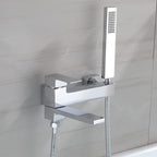 Wall Mount Bathtub Shower Mixer Faucet Set with Handheld Sprayer