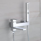 Wall Mount Bathtub Shower Mixer Faucet Set with Handheld Sprayer